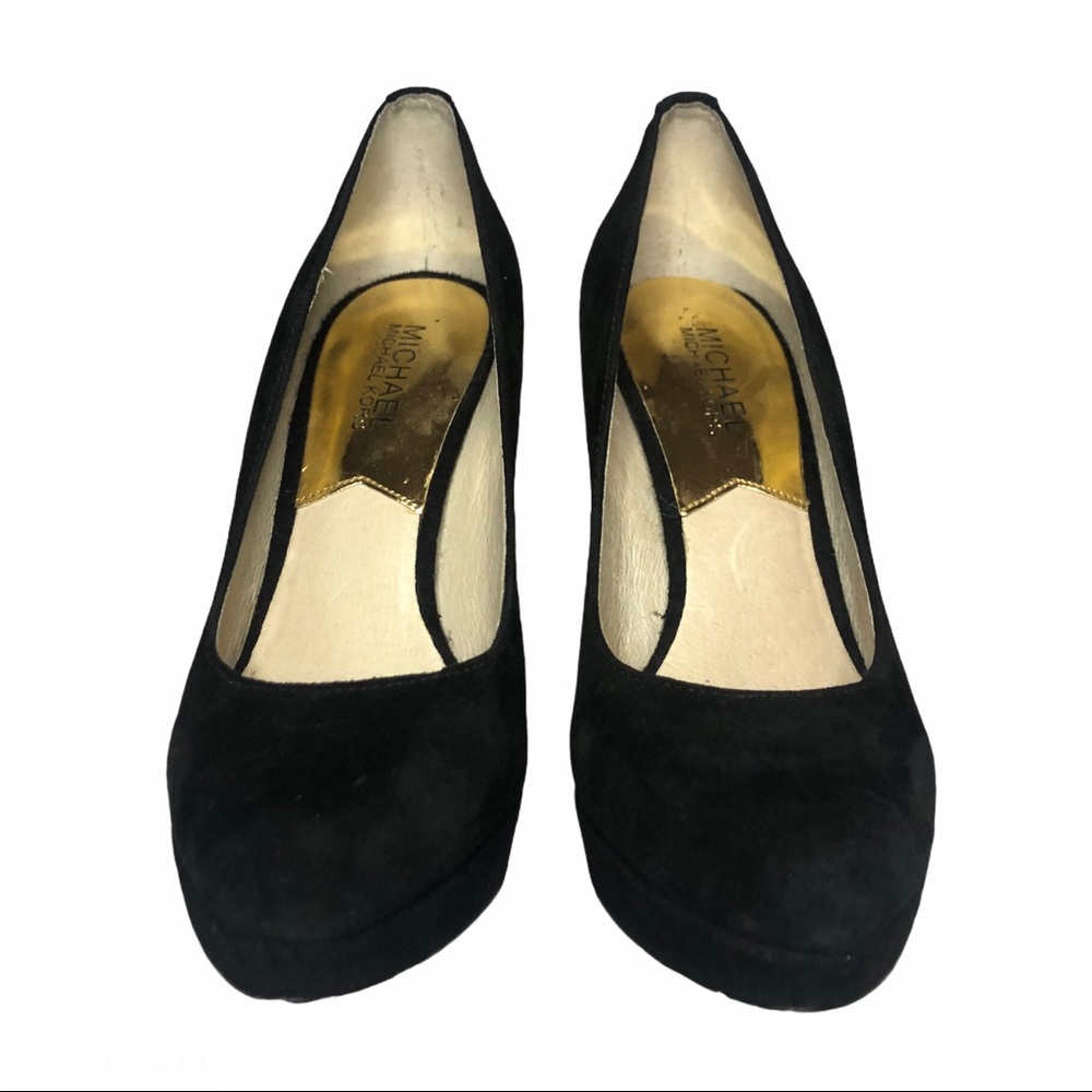 MICHAEL Michael Kors Black York suede pump